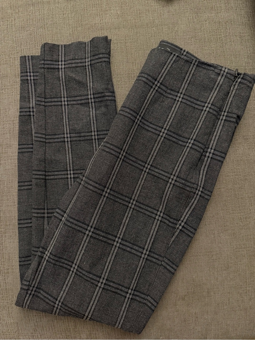 White House Black Market Gray Plaid Skinny Dress Pants